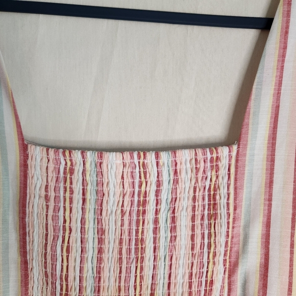 True Craft Striped Red, Pink, Blue and White Womens 3x Lined Dress. Babydoll - Picture 4 of 9